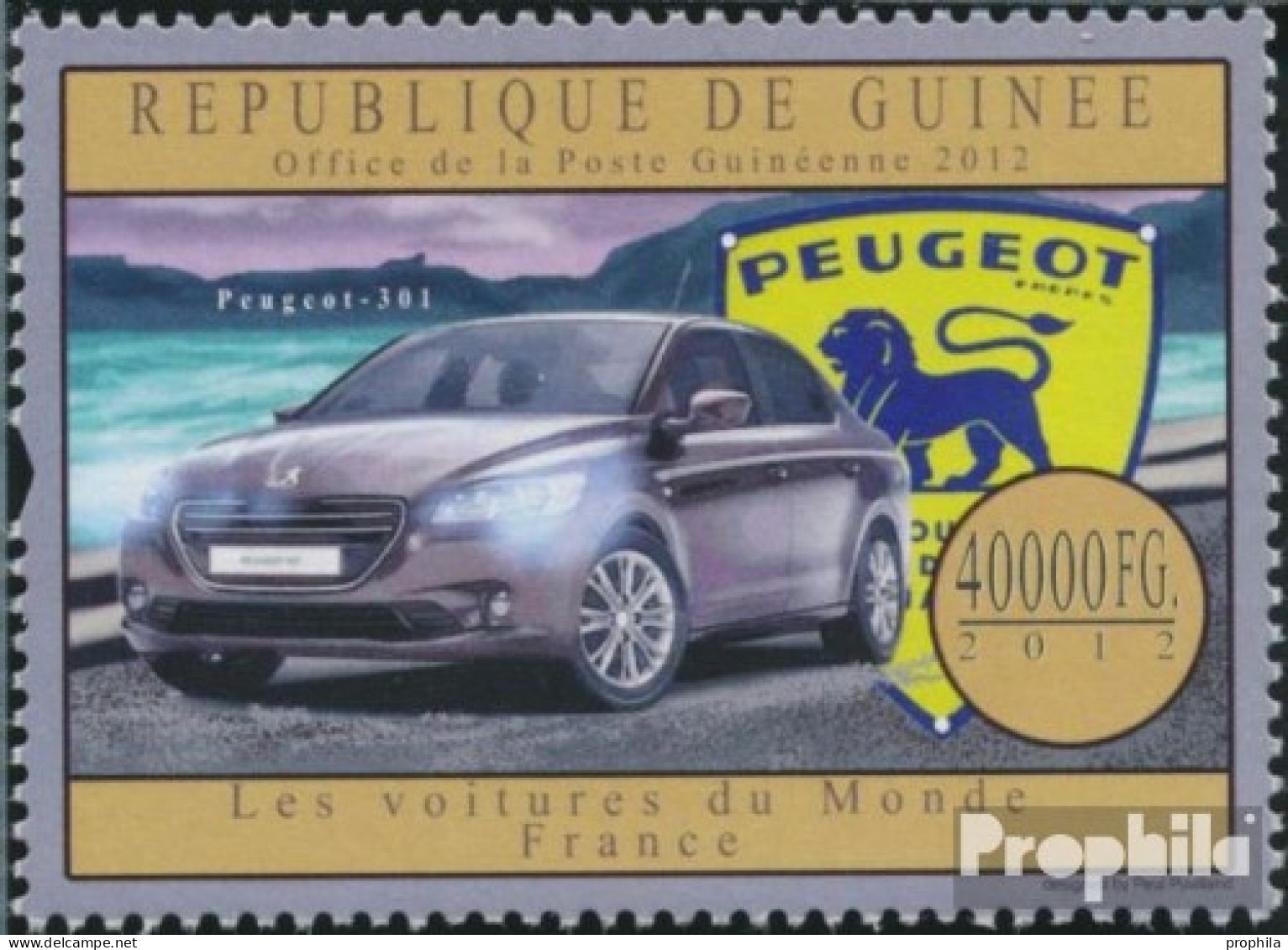Guinea 9538 (kompl. Ausgabe) Postfrisch 2012 Autos Aus Frankreich - Guinée (1958-...)