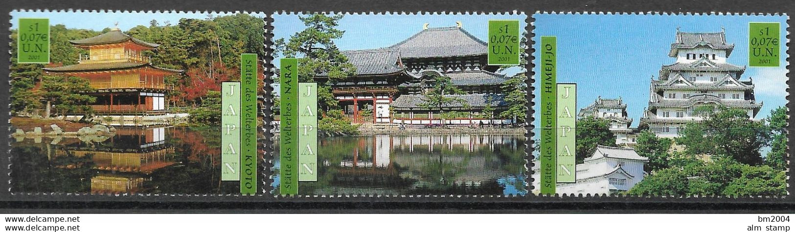 2001 UNO WIEN   Mi. 335-40**MNH UNESCO-Welterbe: Japan - Neufs