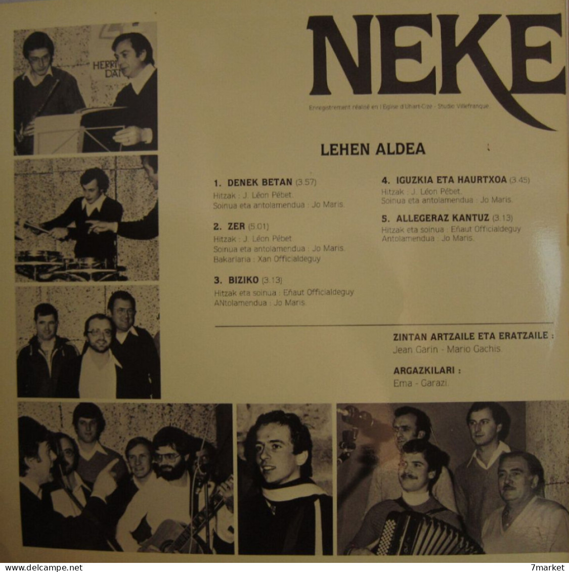 LP/  Nekez Ari - Donibane Garazi / Choeur Basque De St. Jean De Pied De Port - Musiche Del Mondo