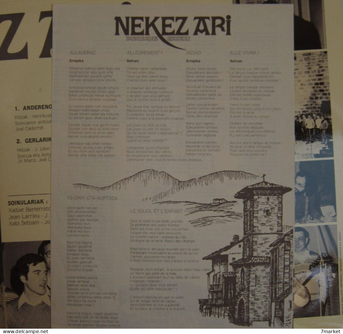 LP/  Nekez Ari - Donibane Garazi / Choeur Basque De St. Jean De Pied De Port - Wereldmuziek