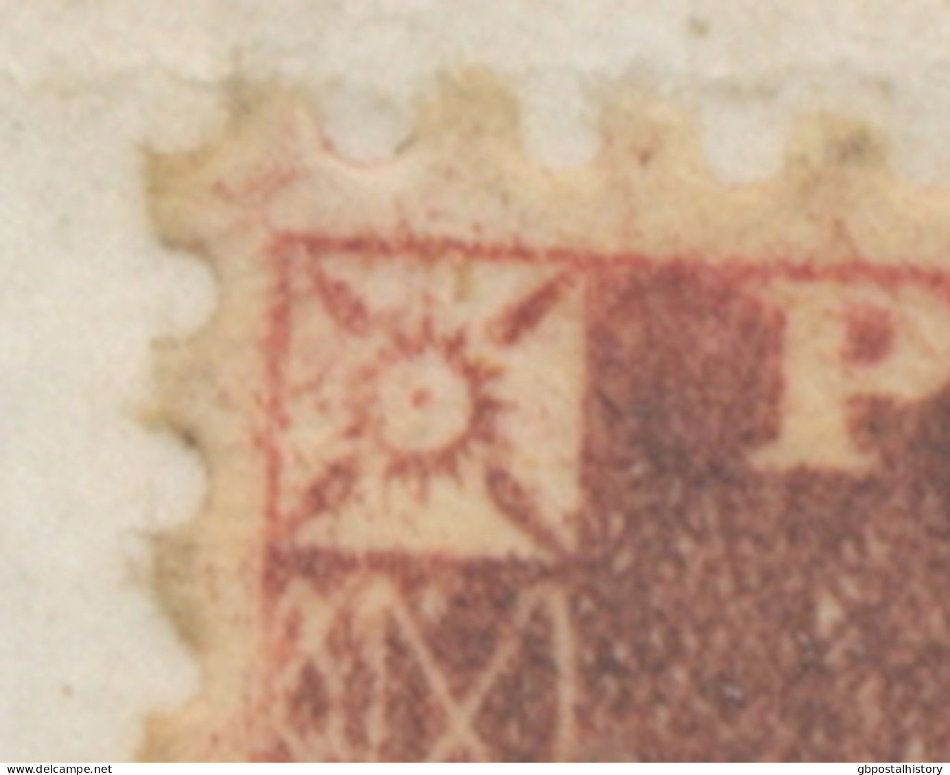 GB 1859, QV 1d Rose-red Perf. 14 (EF, VARIETY: Double Impression In Top Left Hand Corner) On Fine Env With Barred Duplex - Brieven En Documenten