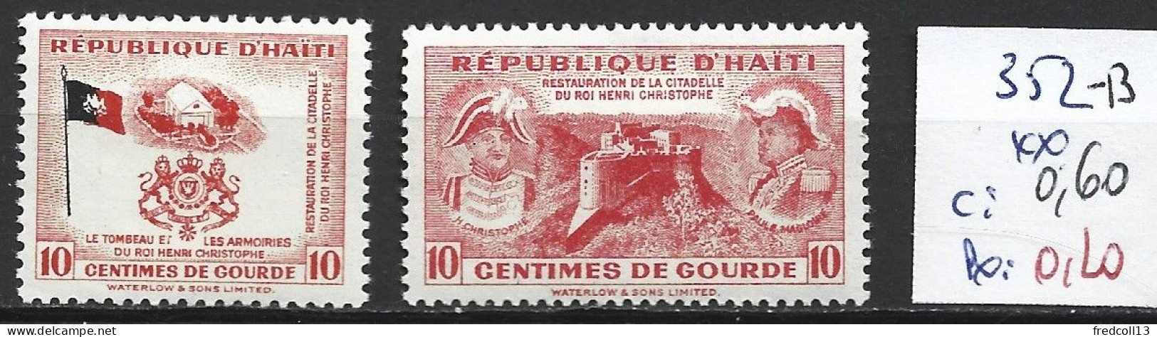 HAÏTI 352-53 ** Côte 0.60 € - Haïti