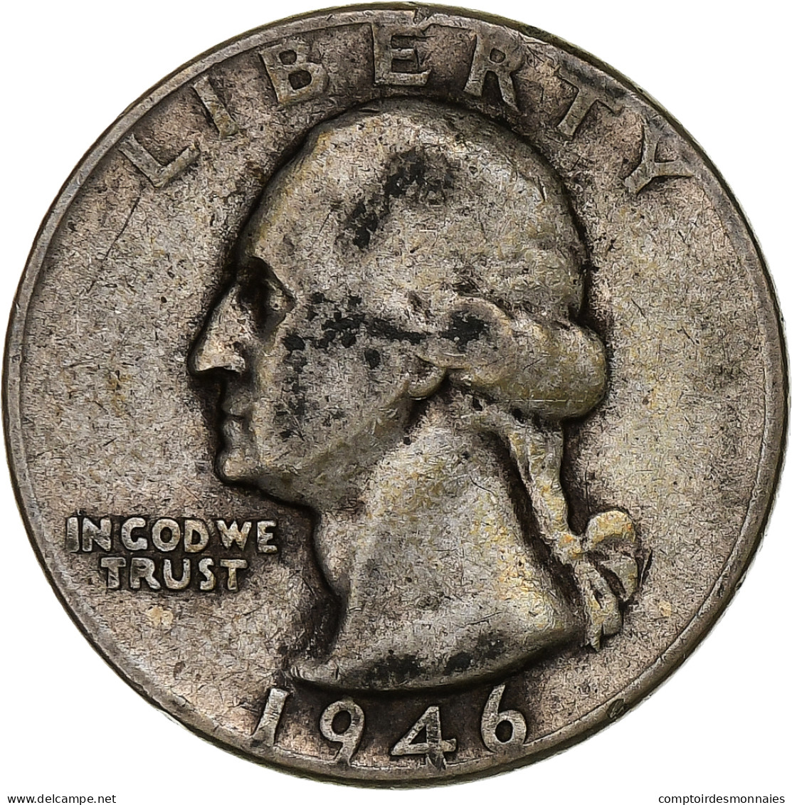 États-Unis, Washington Quarter, Quarter, 1946, U.S. Mint, Philadelphie, TB - 1932-1998: Washington