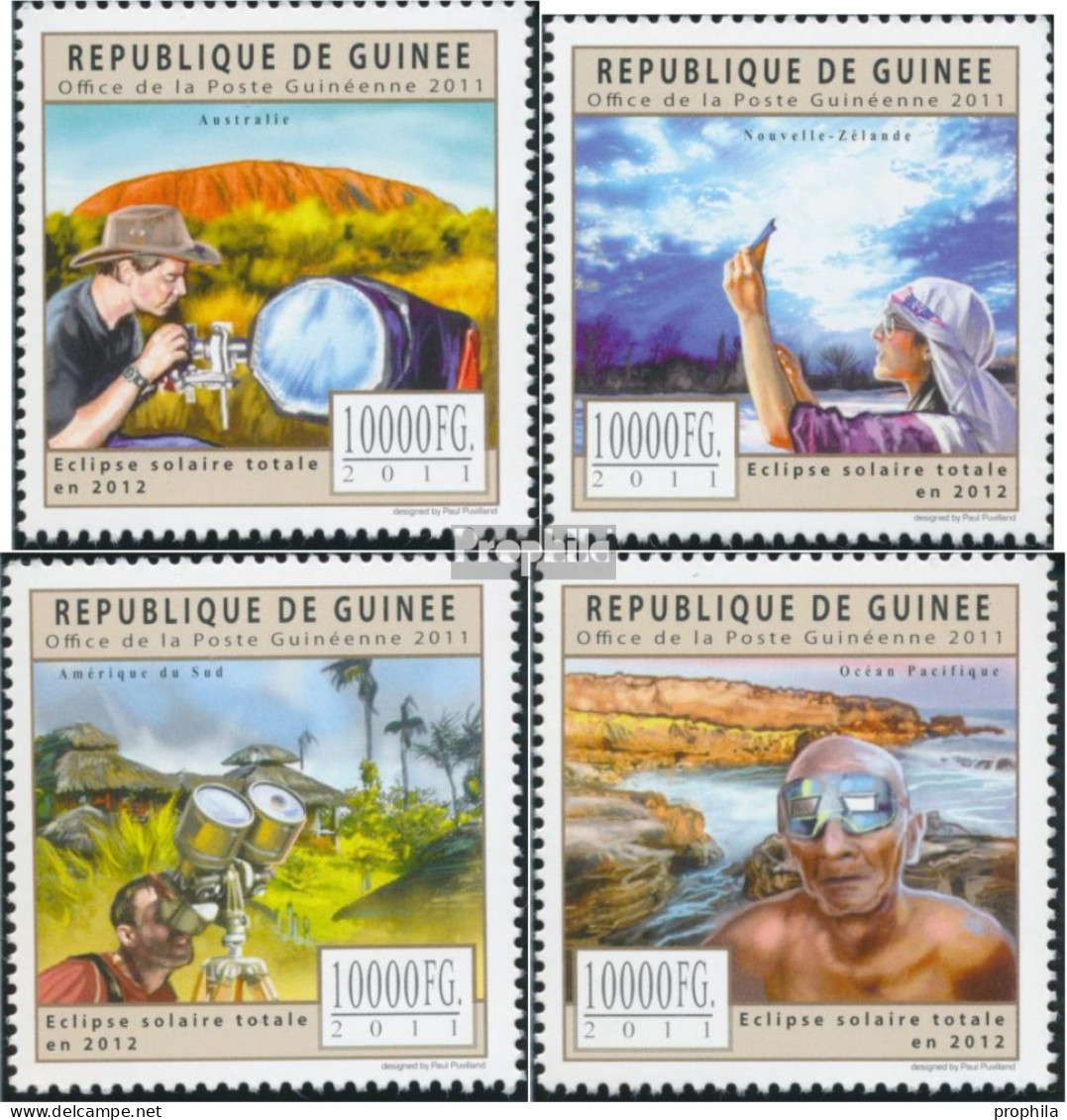 Guinea 8984-8987 (kompl. Ausgabe) Postfrisch 2011 Sonnenfinsternis 2012 - Guinée (1958-...)