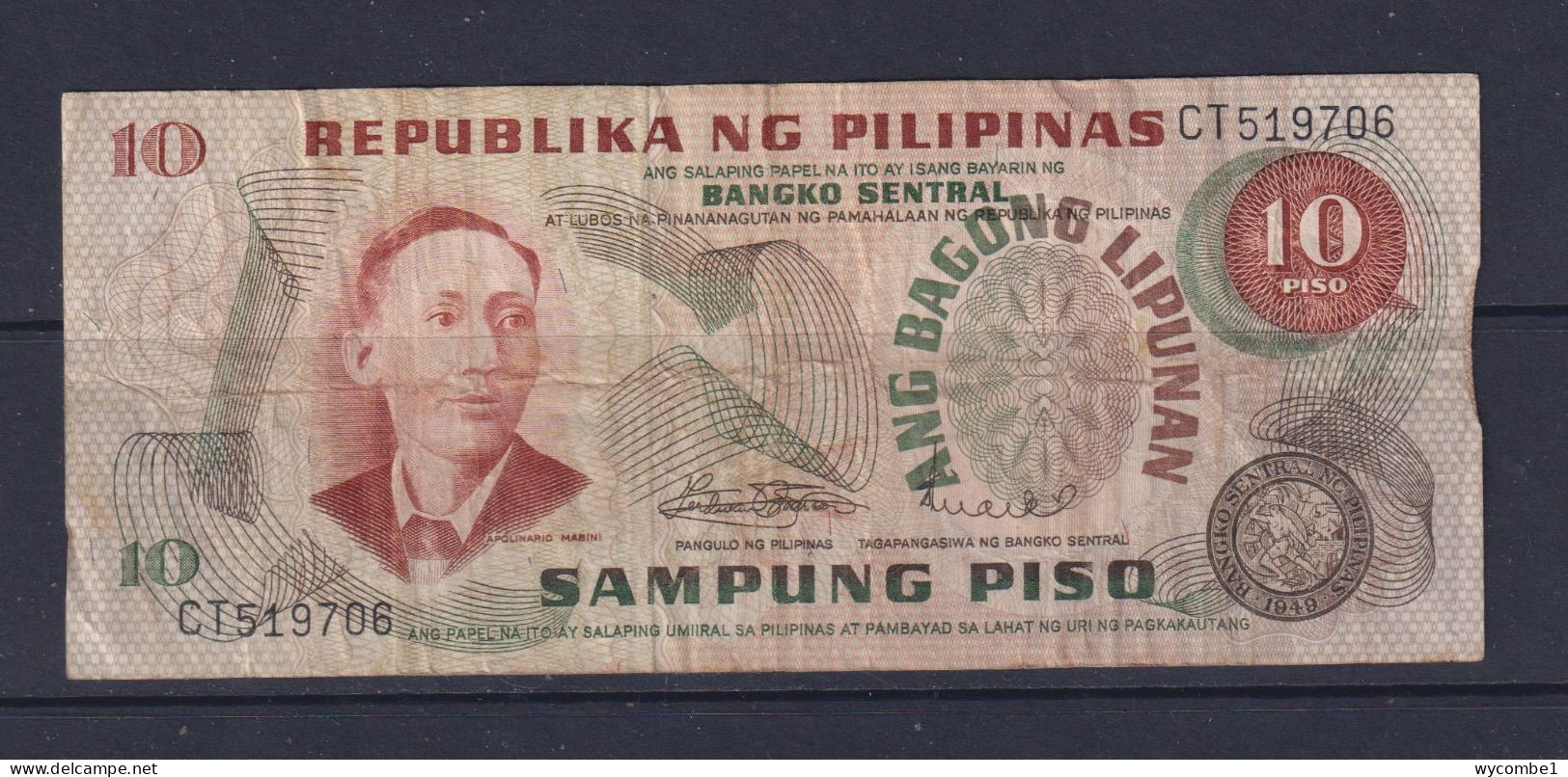 PHILIPPINES - 1974 10 Pesos Circulated Banknote - Philippines