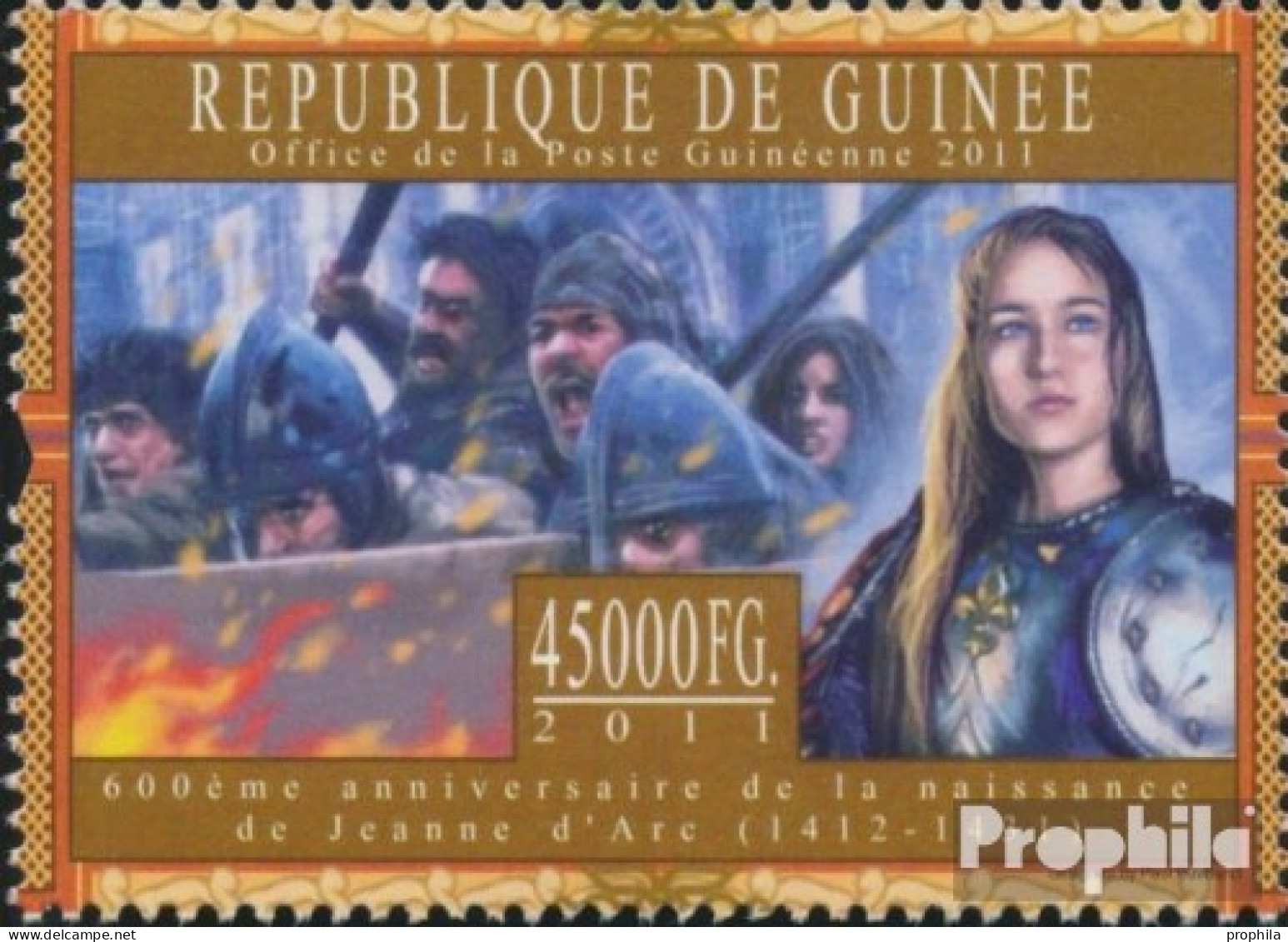 Guinea 8973 (kompl. Ausgabe) Postfrisch 2011 Jeanne DArc - Guinée (1958-...)