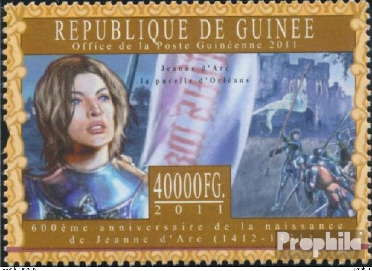 Guinea 8972 (kompl. Ausgabe) Postfrisch 2011 Jeanne DArc - Guinée (1958-...)