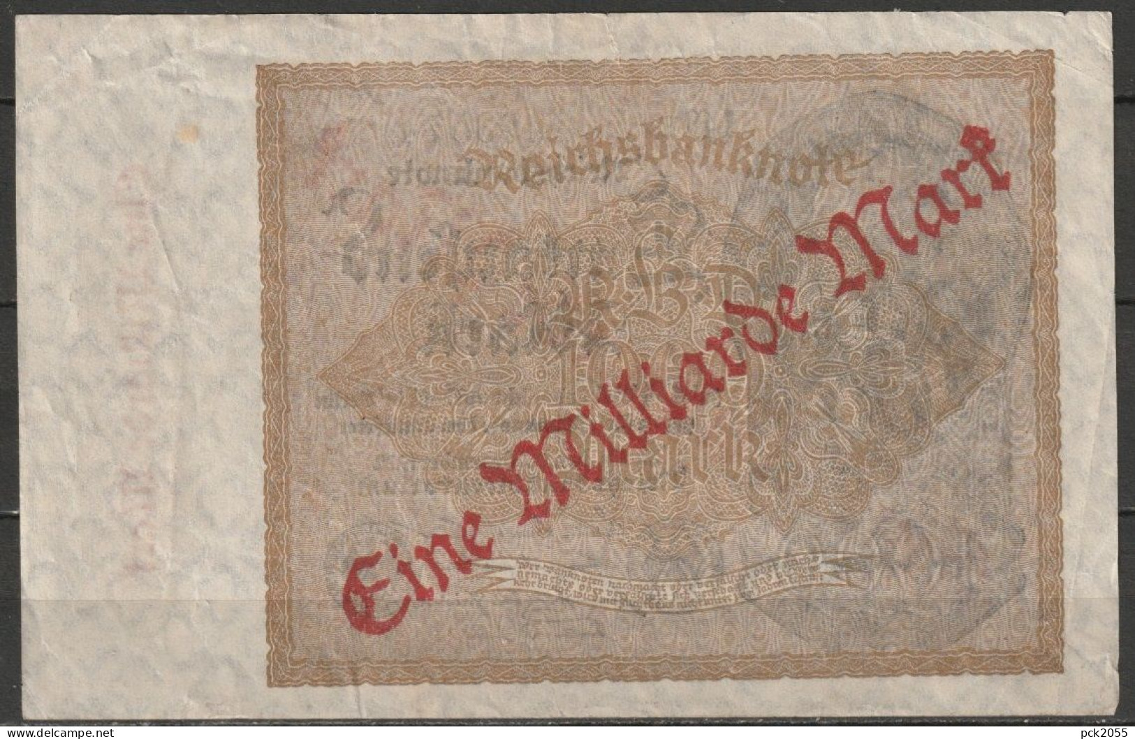 DR.1 Milliarde Mark Reichsbanknote 15.12.1922 Ros.Nr.110e, P 113 ( D 6397 ) - 1 Miljard Mark