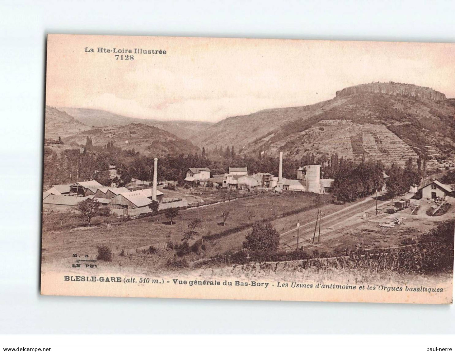 BLESLE GARE : Vue Générale Du Bas-Bory, Les Usines D'antimoine Et Les Orgues Basaltiques - Très Bon état - Blesle