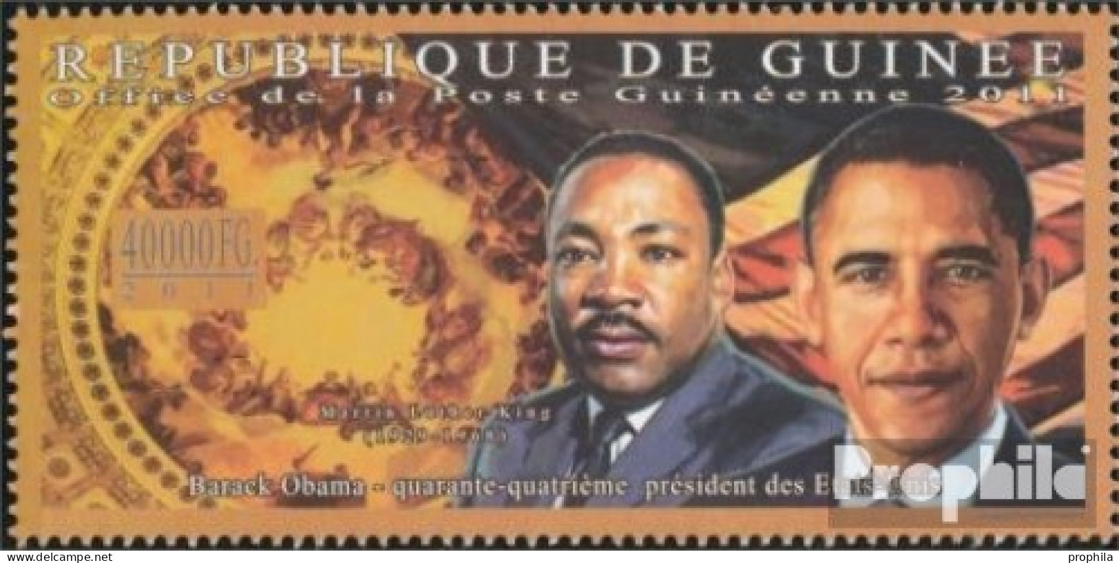 Guinea 8258 (kompl. Ausgabe) Postfrisch 2011 Präsident Der USA - B. Obama - Guinée (1958-...)