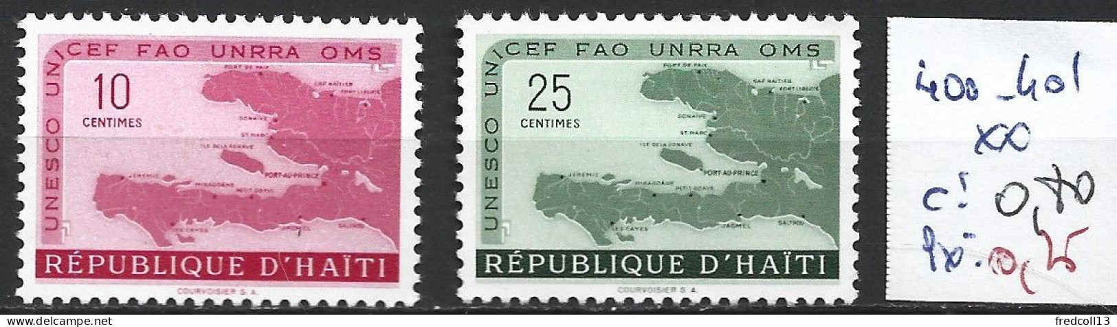 HAÏTI 400-401 ** Côte 0.80 € - Haïti