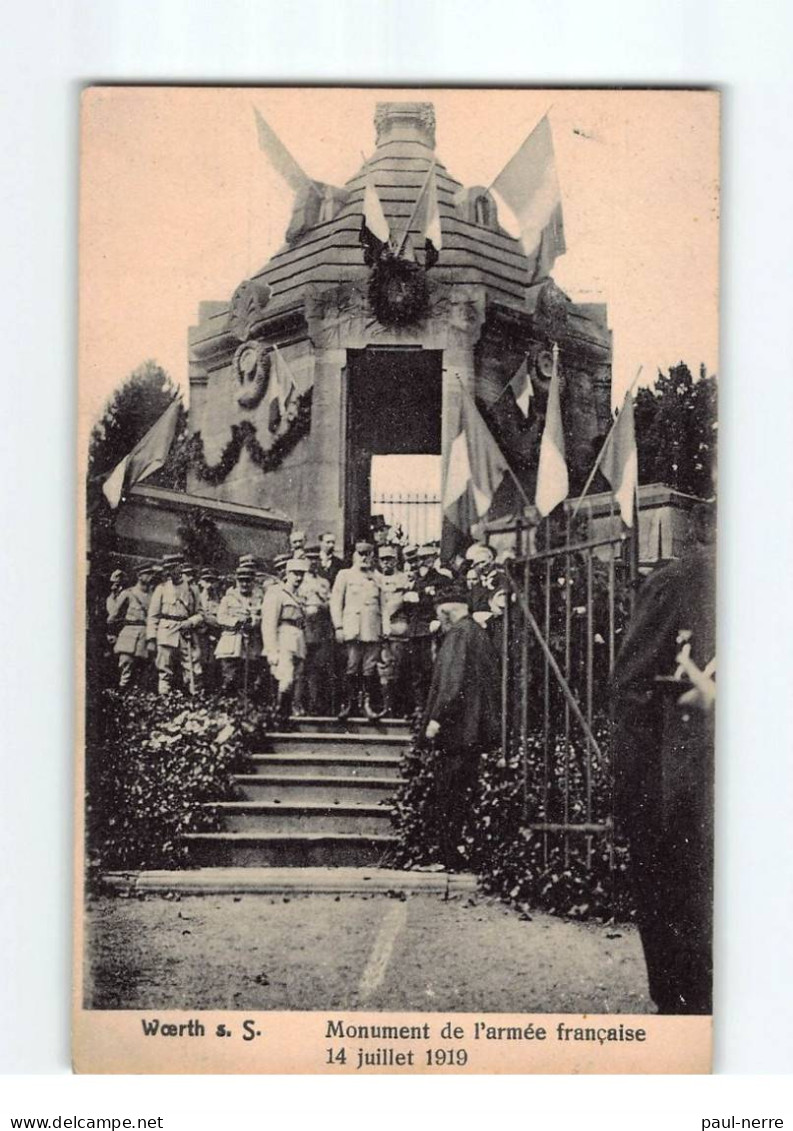 WOERTH : Monument De L'Armée Française, 14 Juillet 1919 - Très Bon état - Woerth