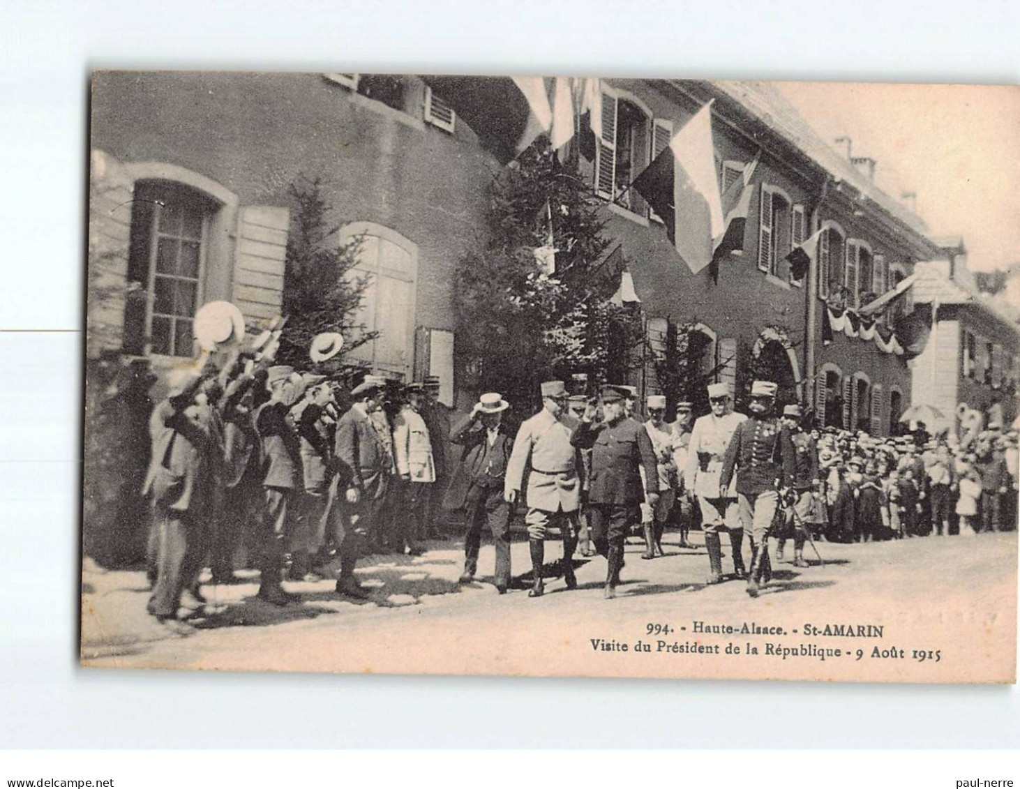 ST AMARIN : Visite Du Président De La République, 9 Août 1915 - Très Bon état - Saint Amarin