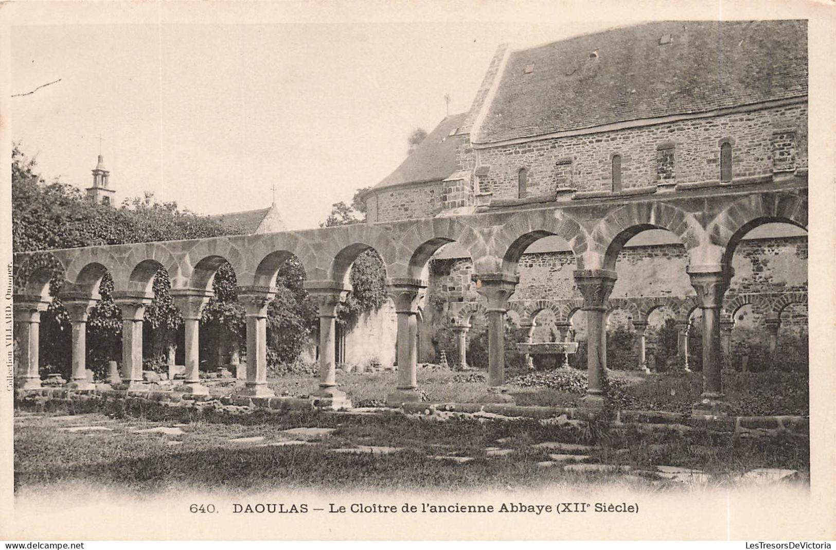 FRANCE - Daoulas - Le Cloître De L'ancienne Abbaye (XIIe Siècle) - Carte Postale Ancienne - Daoulas