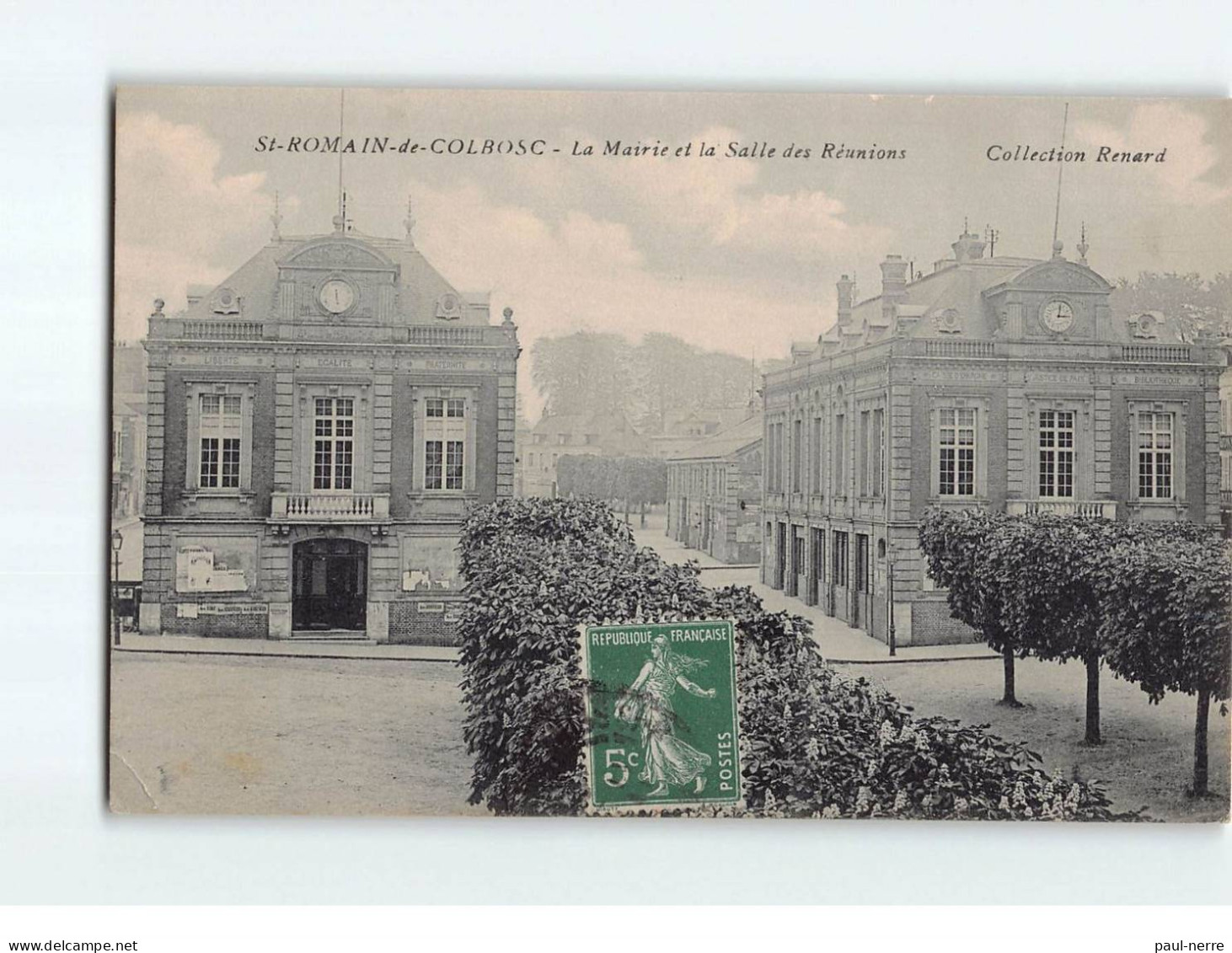 ST ROMAIN DE COLBOSC : La Mairie Et La Salle Des Réunions - état - Saint Romain De Colbosc