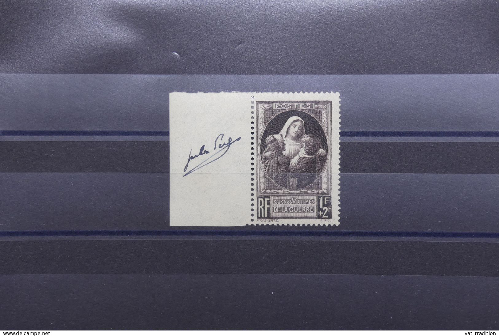 FRANCE - N° 465 * Signé Par Le Graveur Jules PIEL Sur Bord De Feuille - Rare - A 947A - Unused Stamps