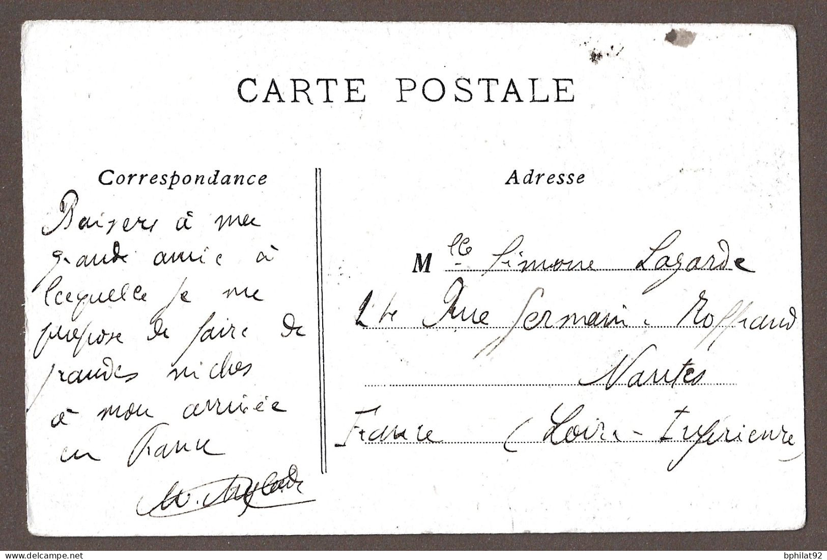 !!! CARTE POSTALE GROUPE DE BONDJOS, CONCO FRANÇAIS, CACHET DE OUBANGUI-CHARI-TCHAD, 1905 - Cartas & Documentos