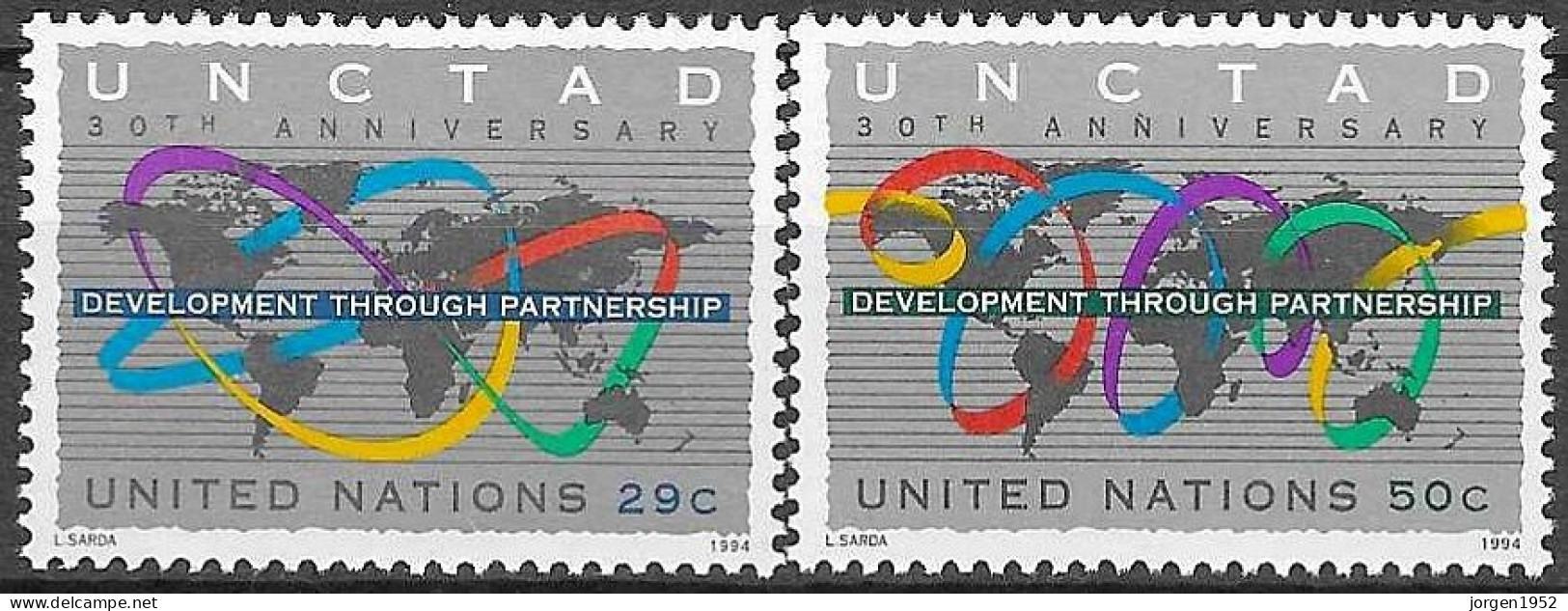 UNITED NATIONS # NEW YORK FROM 1994 STAMPWORLD 677-78** - Unused Stamps