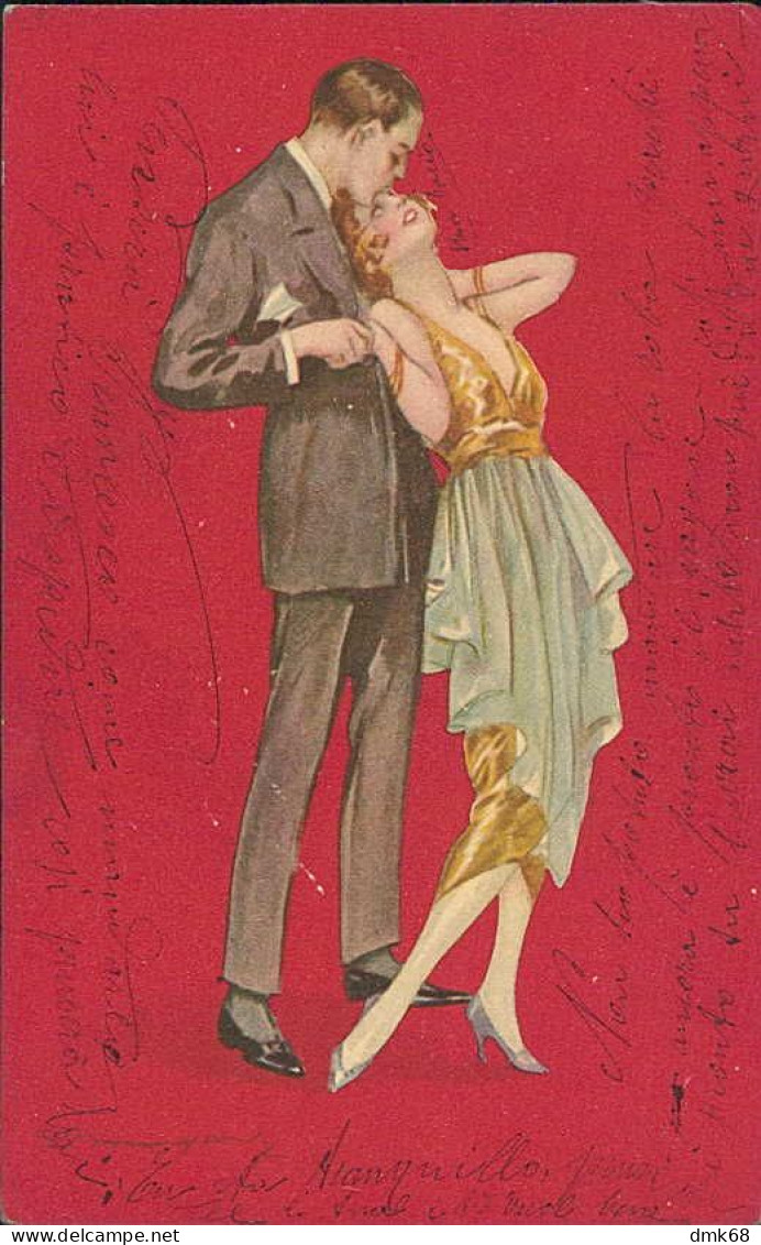 BOMPARD SIGNED 1910s POSTCARD - COUPLE - N.562/2 (5271) - Bompard, S.