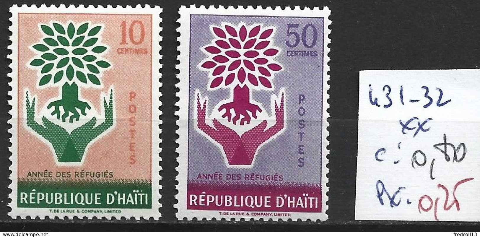 HAÏTI 431-32 ** Côte 0.80 € - Haïti
