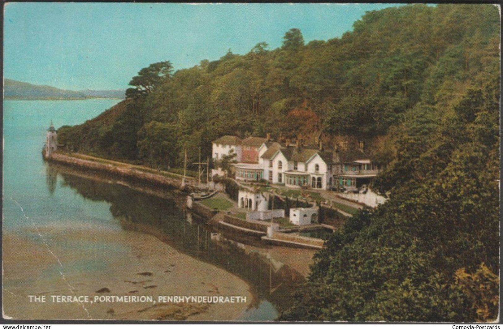 The Terrace, Portmeirion, Penrhyndeudraeth, 1970 - Salmon Postcard - Merionethshire
