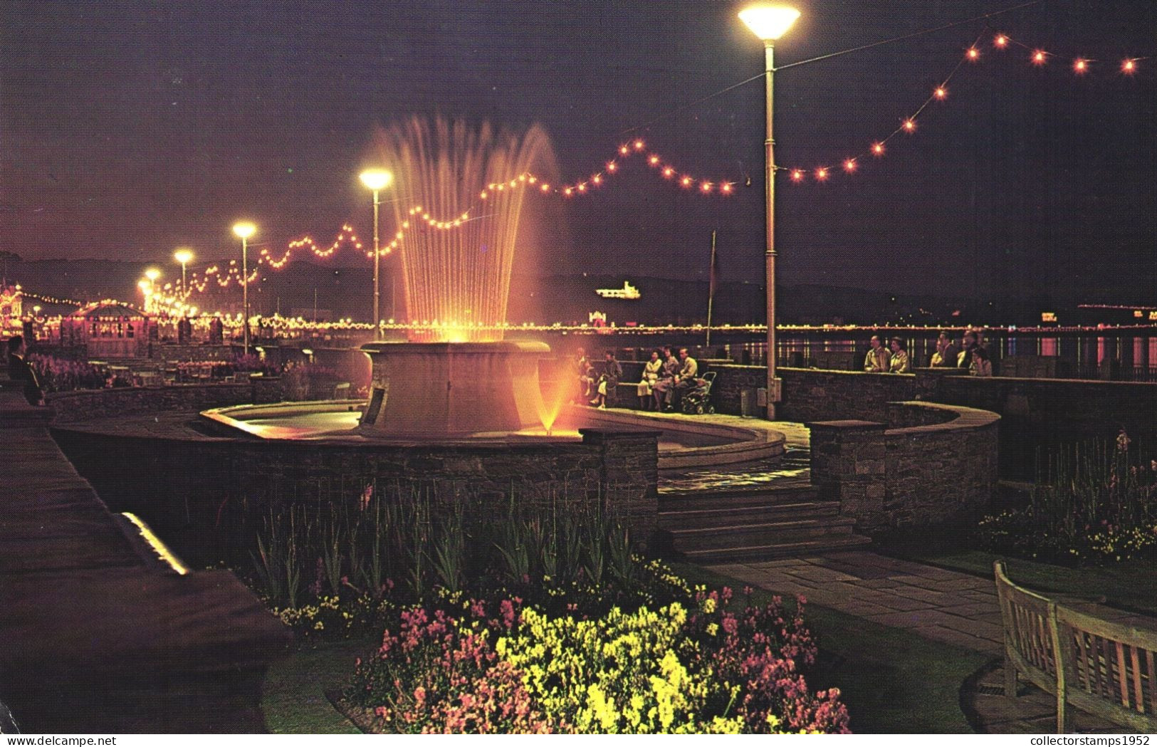 ISLE OF MAN, DOUGLAS PROMENADE GARDENS, FOUNTAIN, NIGHT, PARK, UNITED KINGDOM, POSTCARD - Isle Of Man