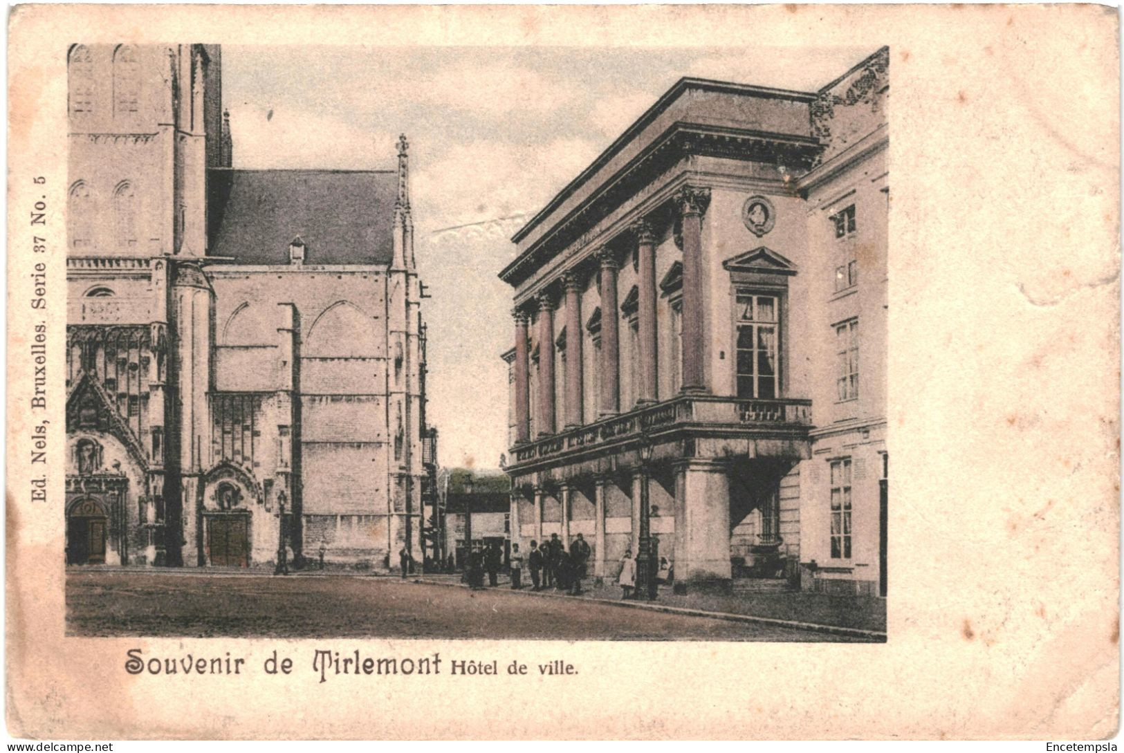 CPA Carte Postale Belgique Tirlemont  Souvenir Hôtel De Ville Début 1900 VM76468ok - Tienen