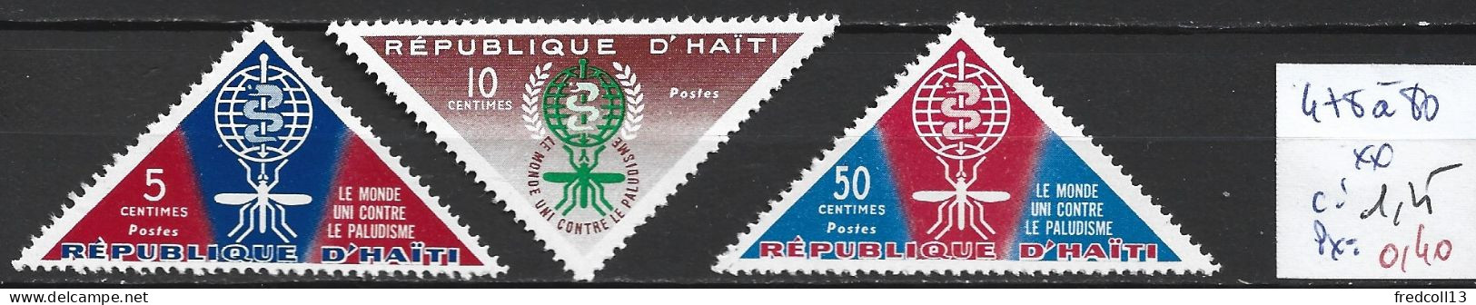 HAÏTI 478 à 80 ** Côte 1.25 € - Haïti