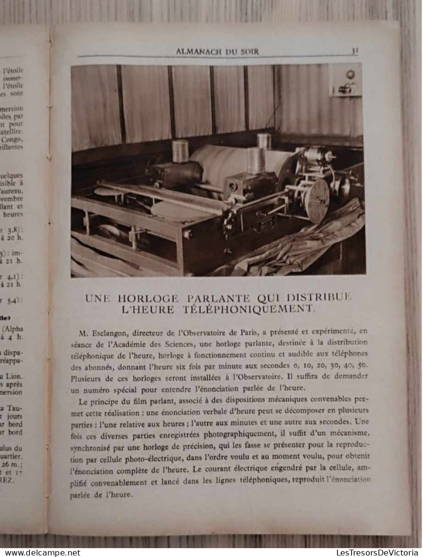 Livre - Almanach Illustré Du Soir - En Vente à L'agence Rossel Et Chez Tous Les Libraires - 1933 - Other & Unclassified