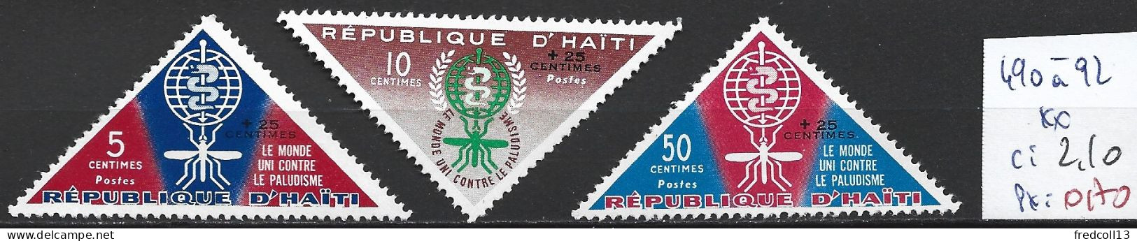 HAÏTI 490 à 92 ** Côte 2.10 € - Haïti