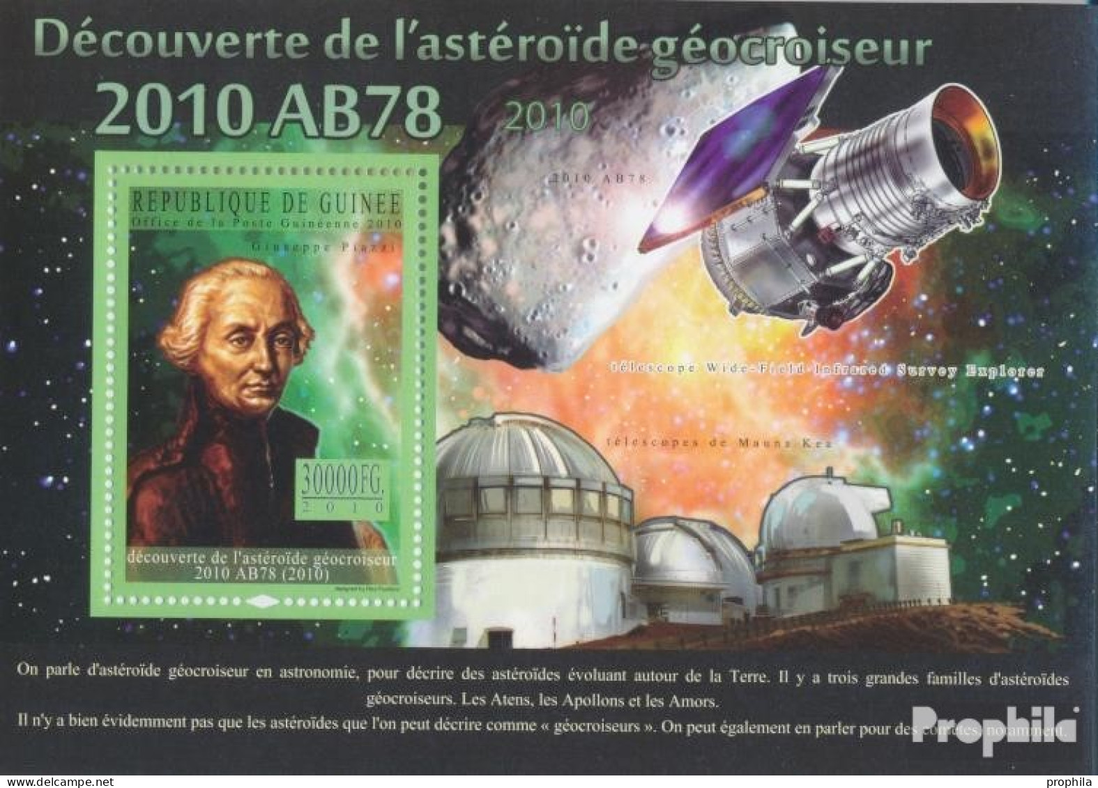 Guinea Block 1843 (kompl. Ausgabe) Postfrisch 2010 Entdeckung Erdnahen Asteroiden - Guinée (1958-...)
