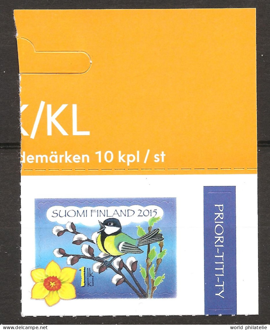 Finlande 2015 N° 2349 ** Pâques, Mésange, Printemps, Oiseau, Fleur, Salutations, Noisette, Noisetier, Coton - Unused Stamps