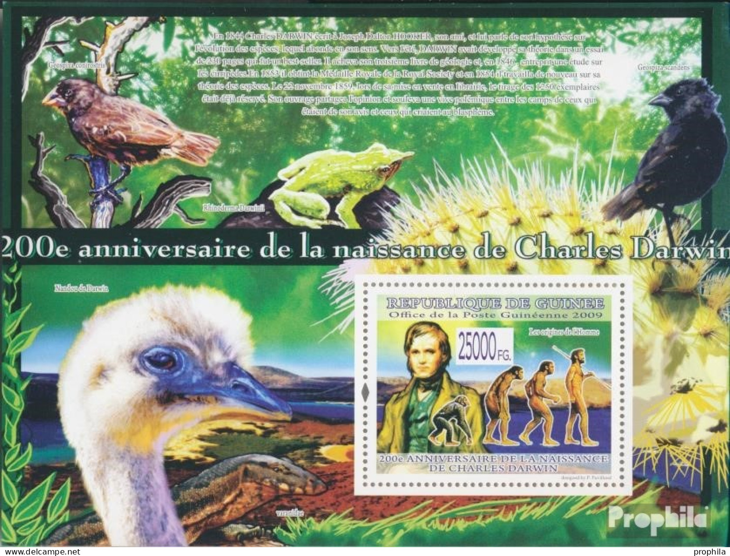 Guinea Block 1690 (kompl. Ausgabe) Postfrisch 2009 Der Ursprung Des Menschen - Guinée (1958-...)