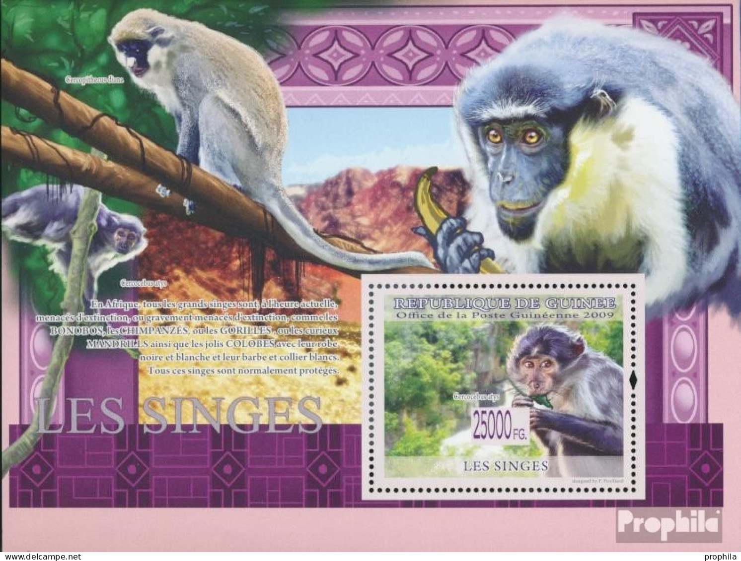 Guinea Block 1675 (kompl. Ausgabe) Postfrisch 2009 Affen - Guinée (1958-...)