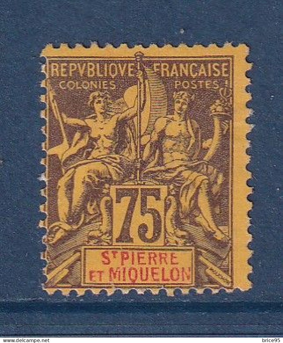 Saint Pierre Et Miquelon - YT N° 70 (*) - Neuf Sans Gomme - 1892 - Unused Stamps