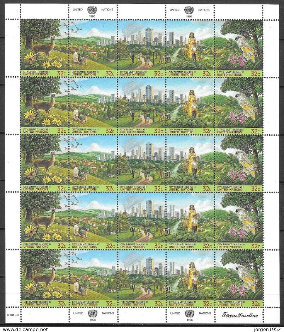 UNITED NATIONS # NEW YORK FROM 1996 STAMPWORLD 711-15** - Nuovi