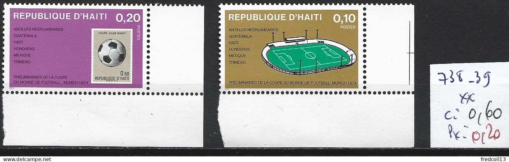 HAÏTI 738-39 ** Côte 0.60 € - Haïti