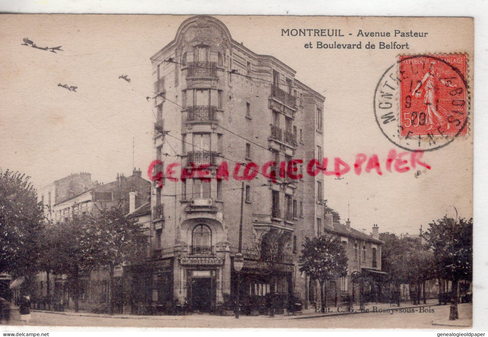 93 - MONTREUIL - AVENUE PASTEUR  ET BOULEVARD DE BELFORT - MAISON BOITTIAUX - Montreuil