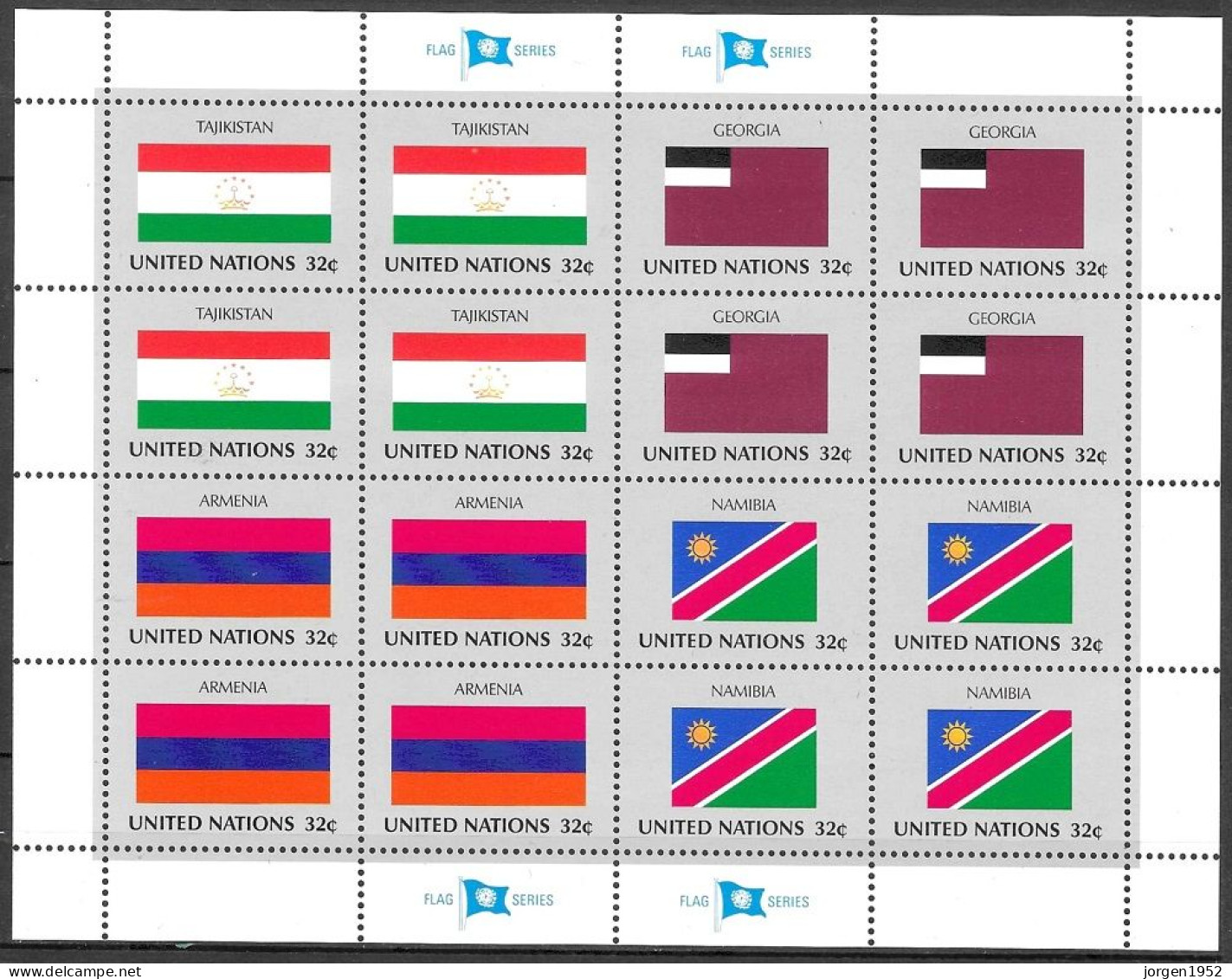 UNITED NATIONS # NEW YORK FROM 1997 STAMPWORLD 722-29** - Ungebraucht