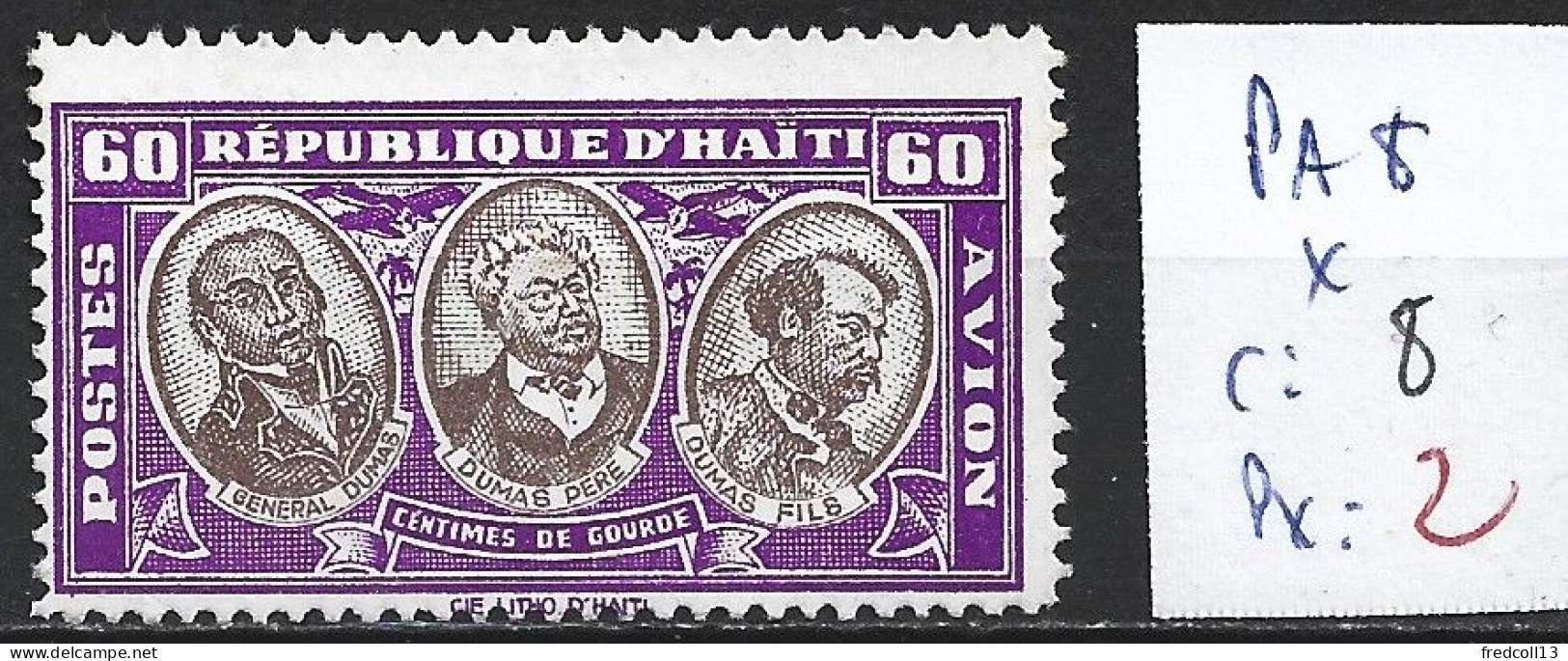 HAÏTI PA 8 * Côte 8 € - Haïti