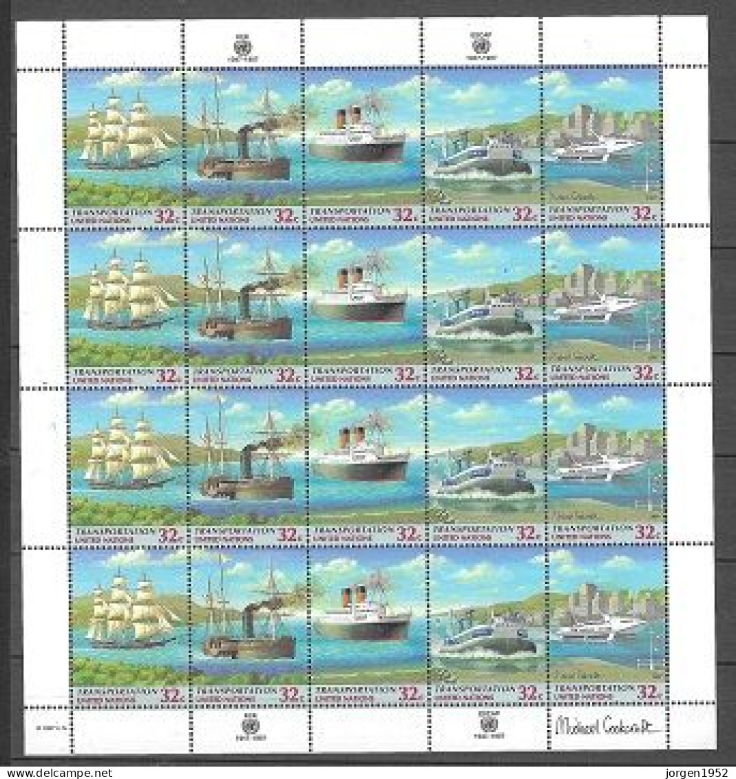 UNITED NATIONS # NEW YORK FROM 1997 STAMPWORLD 741-45** - Nuevos