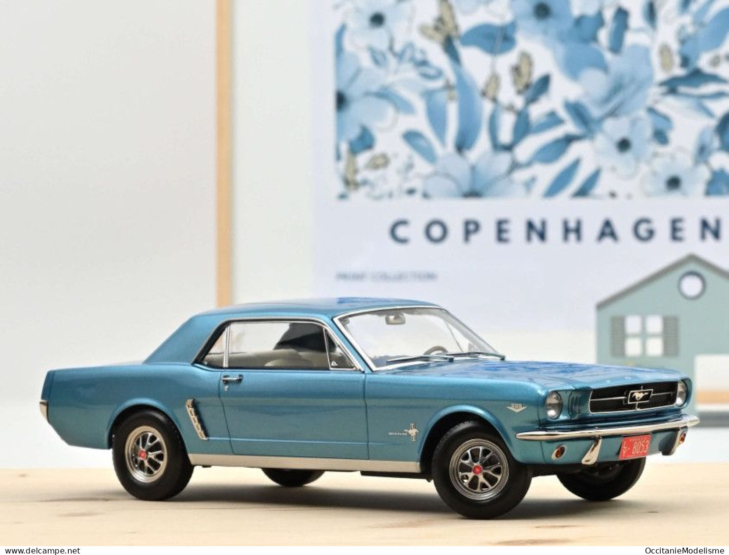 Norev - FORD MUSTANG HARDTOP COUPE 1965 Bleu Métallisé Réf. 182800 Neuf NBO 1/18 - Norev