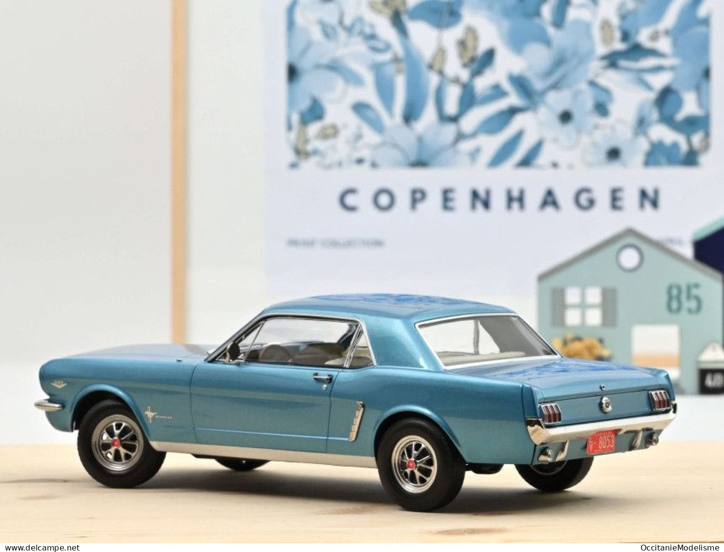 Norev - FORD MUSTANG HARDTOP COUPE 1965 Bleu Métallisé Réf. 182800 Neuf NBO 1/18 - Norev