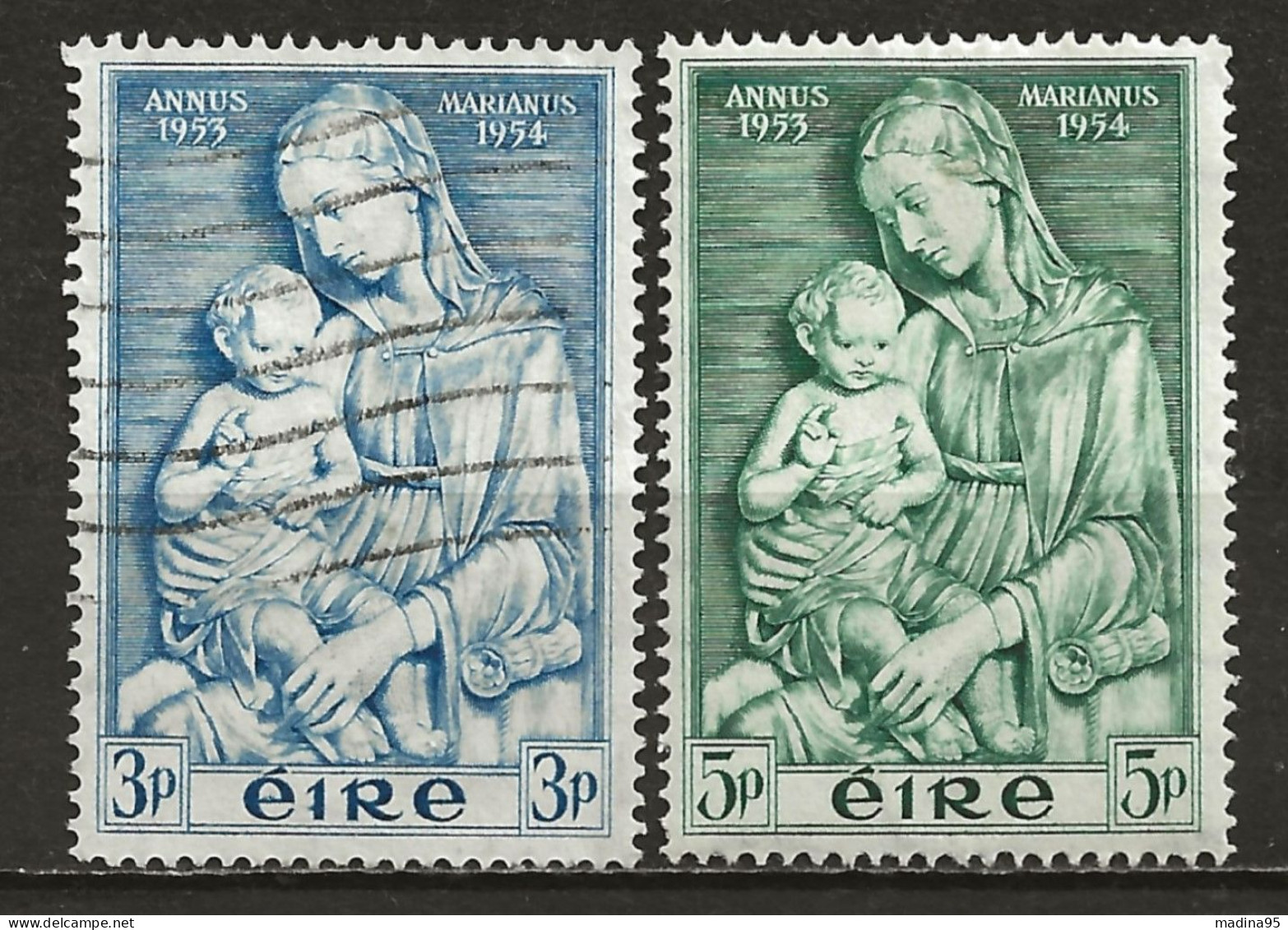 IRLANDE: Obl., *, N° YT 122 Obl. Et 123 Ch., TB - Oblitérés