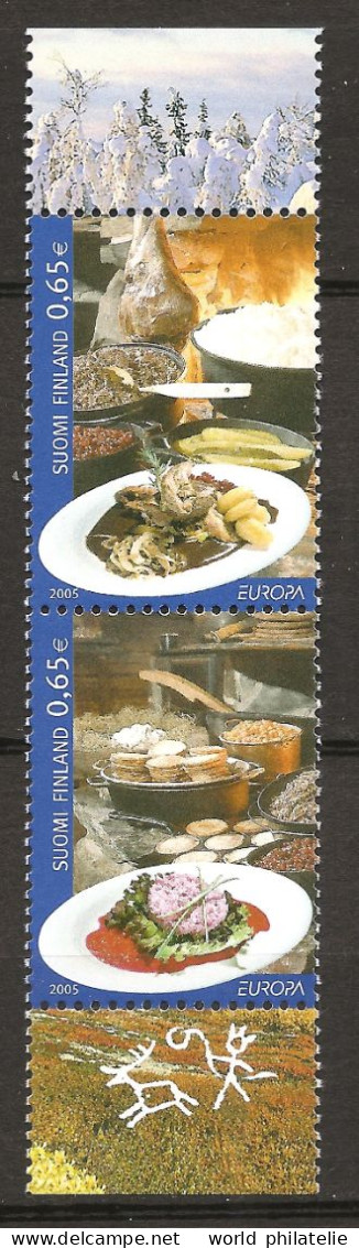 Finlande Finland 2005 N° 1715 / 6 Ou 1716A ** Europa, Gastronomie, Renne Braisé, Lagopède, Purée, Riz, Crêpes, Patates - Neufs