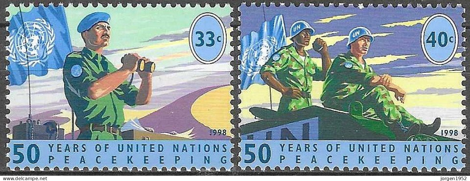 UNITED NATIONS # NEW YORK FROM 1998 STAMPWORLD 785-86** - Nuovi
