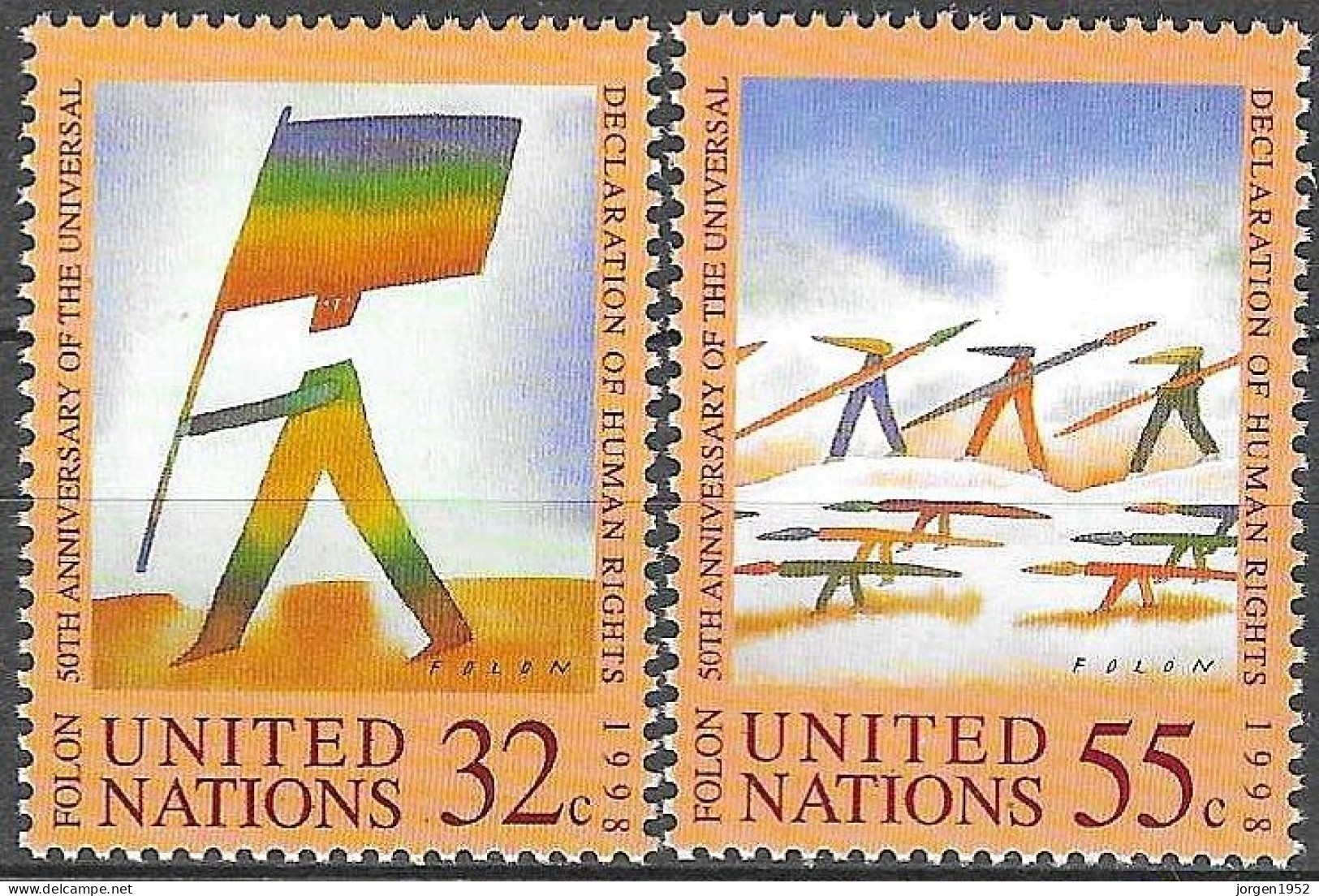 UNITED NATIONS # NEW YORK FROM 1998 STAMPWORLD 787-88** - Unused Stamps