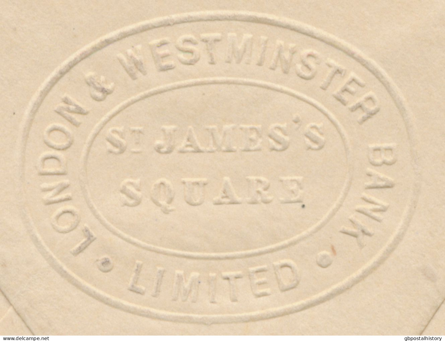 GB 1894, QV 1d Pink Superb Stamped To Order Envelope (ES11, 140 X 85 Mm, London & Westminster Bank) Addressed To The Pro - Brieven En Documenten