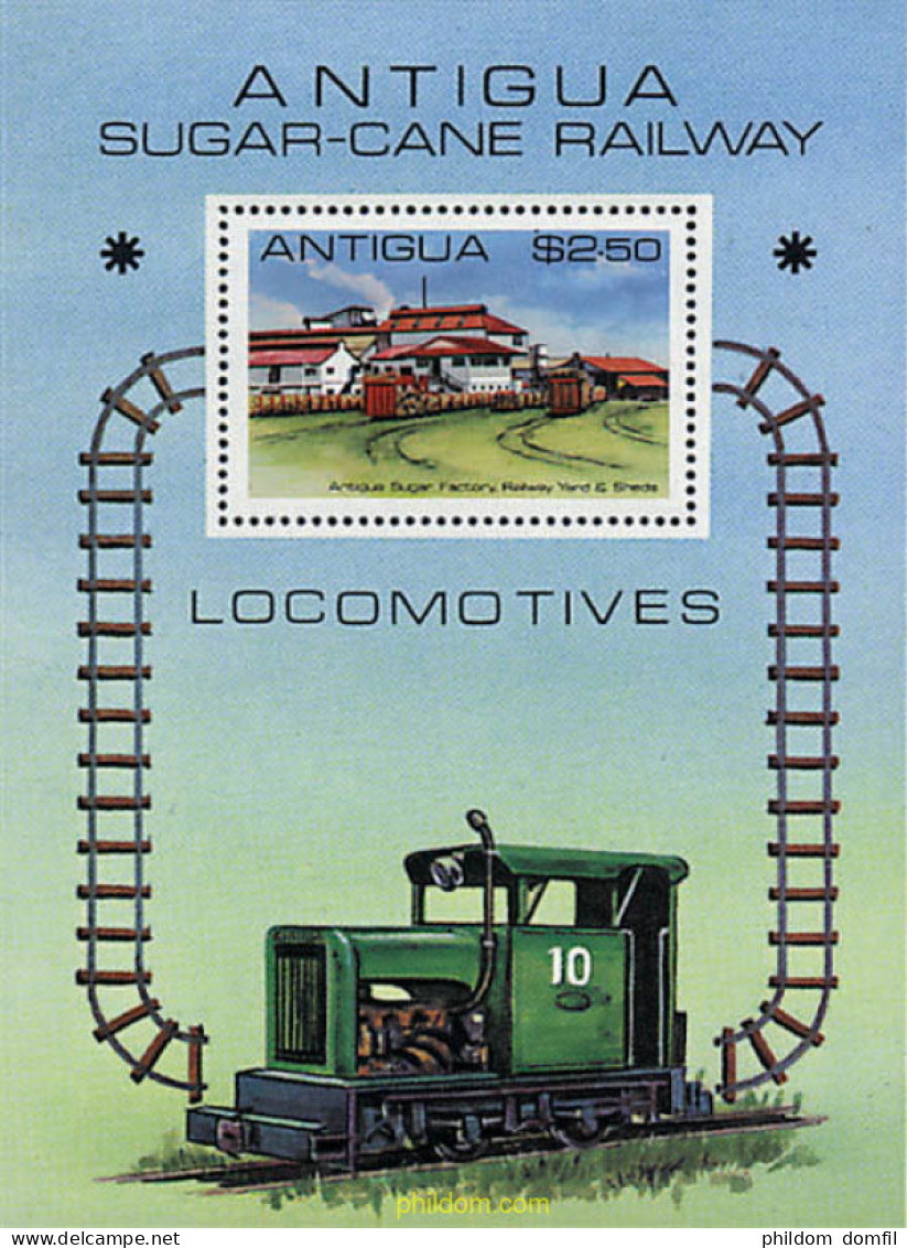 57175 MNH ANTIGUA 1981 LOCOMOTORAS EN LA INDUSTRIA DE LA CAÑA DE AZUCAR - Autres & Non Classés