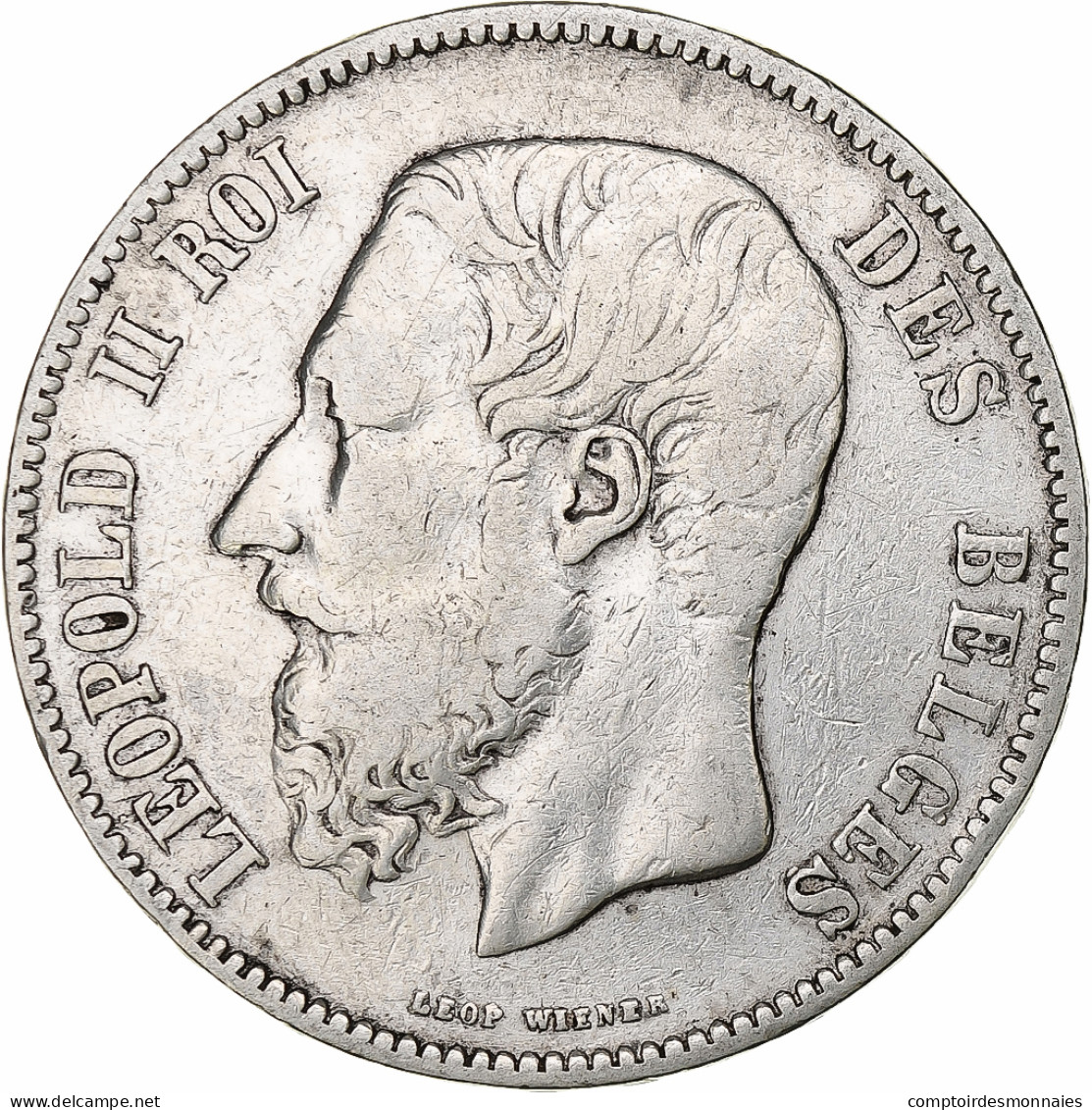 Monnaie, Belgique, Leopold II, 5 Francs, 5 Frank, 1868, Bruxelles, TB+, Argent - 5 Francs